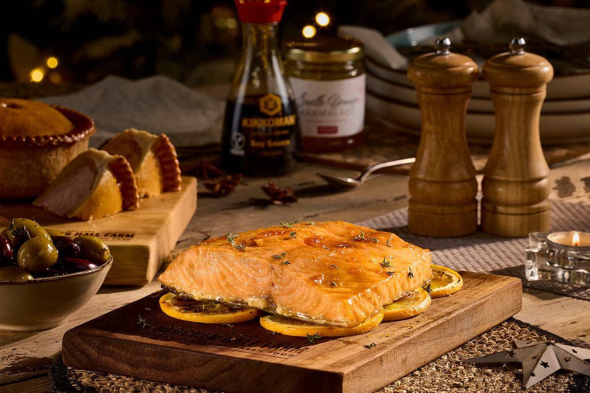 Seville Orange Marmalade & Soy-Glazed Salmon