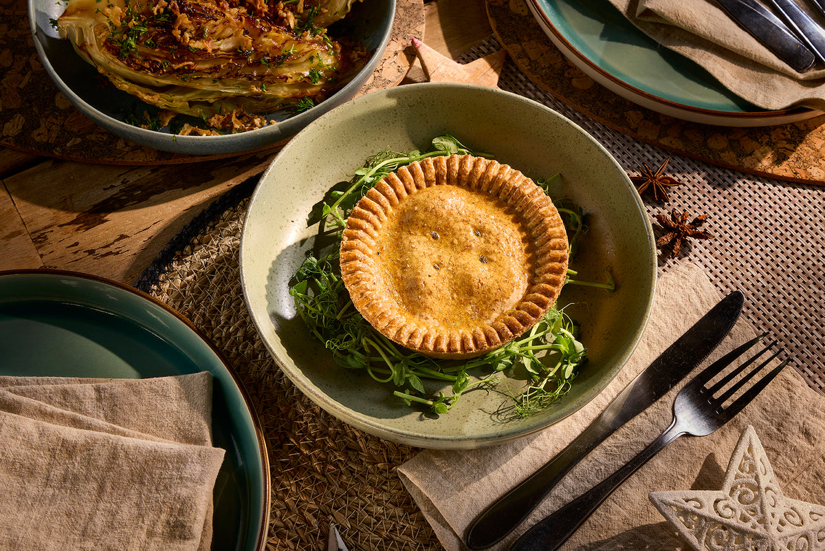 Individual Mushroom Bourguignon Pie