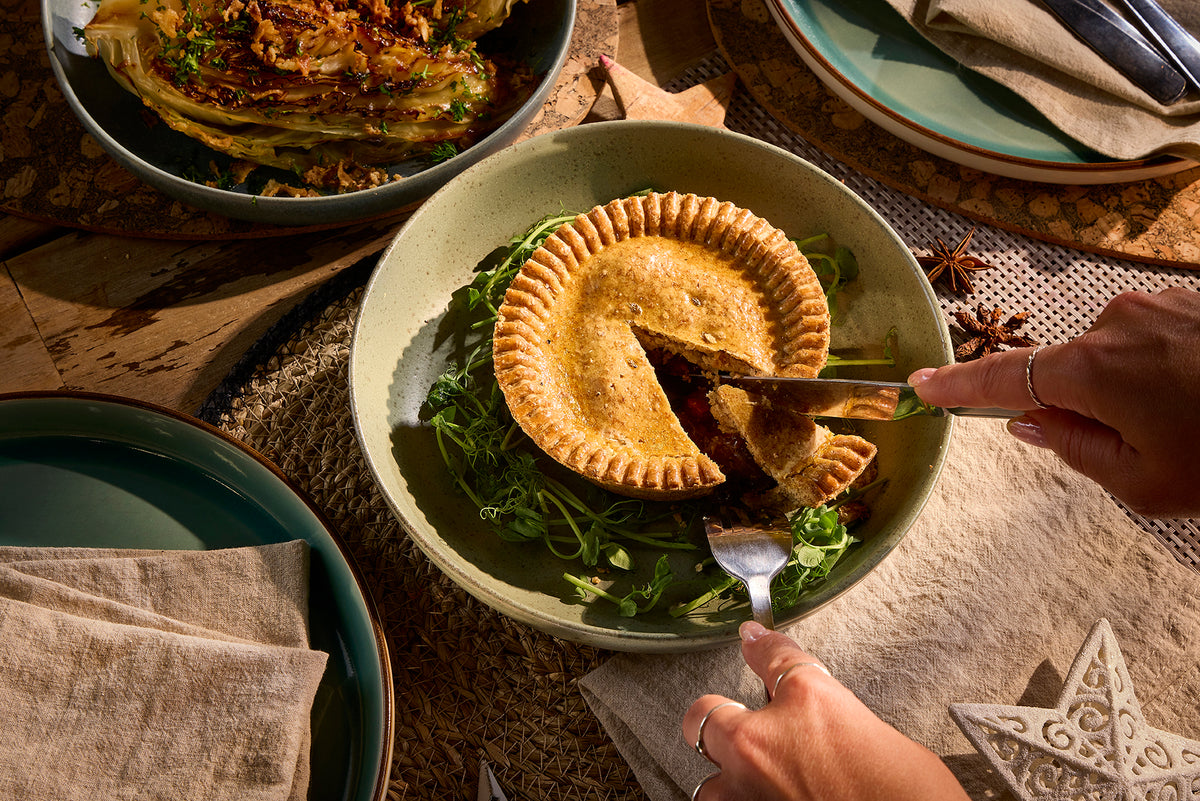 Individual Mushroom Bourguignon Pie