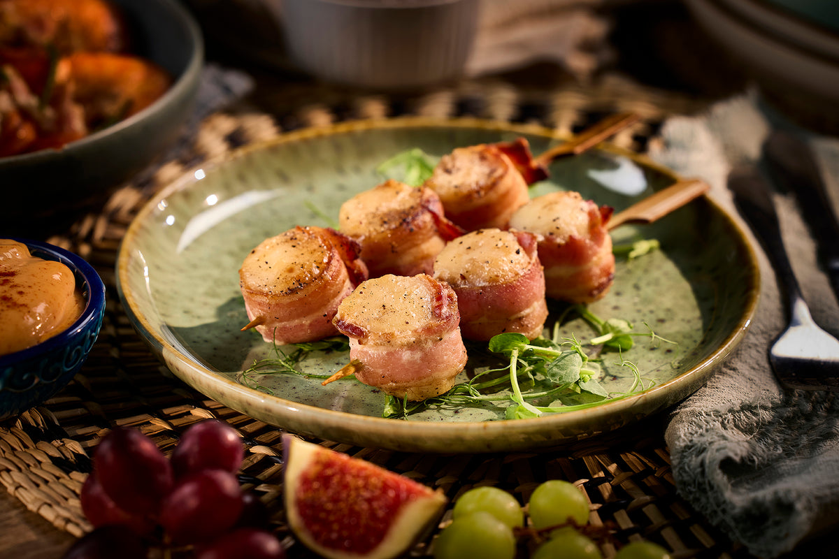 Smoked Bacon Scallop Skewers