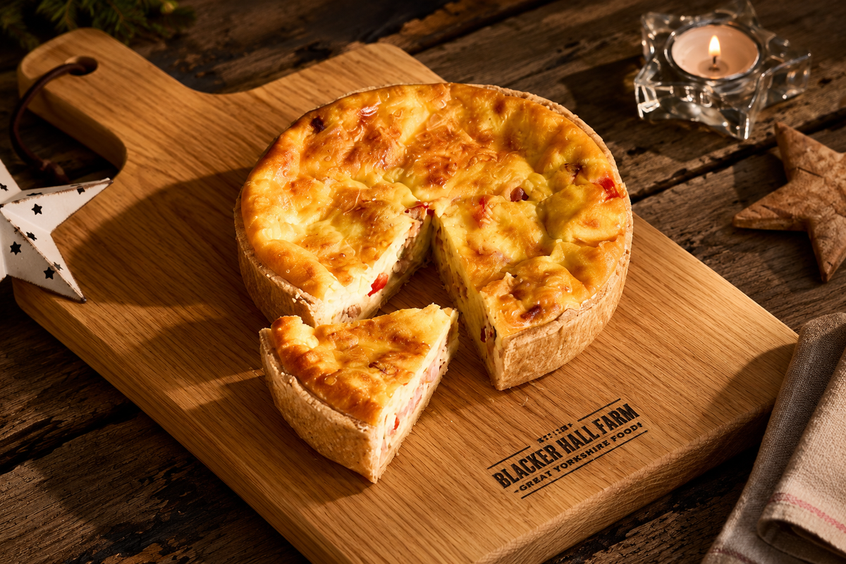 Red Pepper and Maple Bacon Quiche